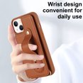 thumbnail image 3 of for iPhone 14 Case with Card Holder Crossbody Lanyard Strap Leather Wallet Case with Magnetic Clasp Kickstand Heavy Duty Protective Back Flip Phone Cover for Women,Brown, 3 of 7