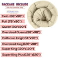 thumbnail image 5 of 100% Cotton All-Season Comforter - Box Stitched Comforter - Bedding with Corner Tabs Machine Washable Lightweight Color Beige Solid Pattern Size Super King Plus, 5 of 5