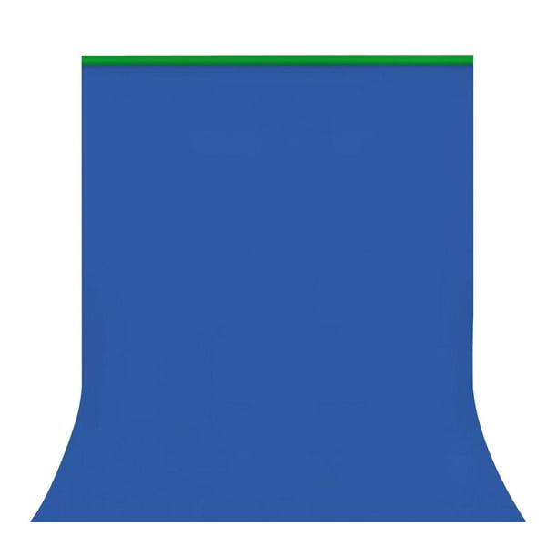 Telón de doble cara cortina de dos colores para fiestas 1.5mx2m Azul Verde perfecl