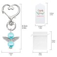 thumbnail image 2 of 40 juegos de ángel perla con forma de corazón, incluye llaveros de ángel, 2 of 4