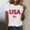 White, variant on American Flag Shirts Women 4th of July Graphic Tees Patriotic T-Shirts USA Flag Star Stripe Tops