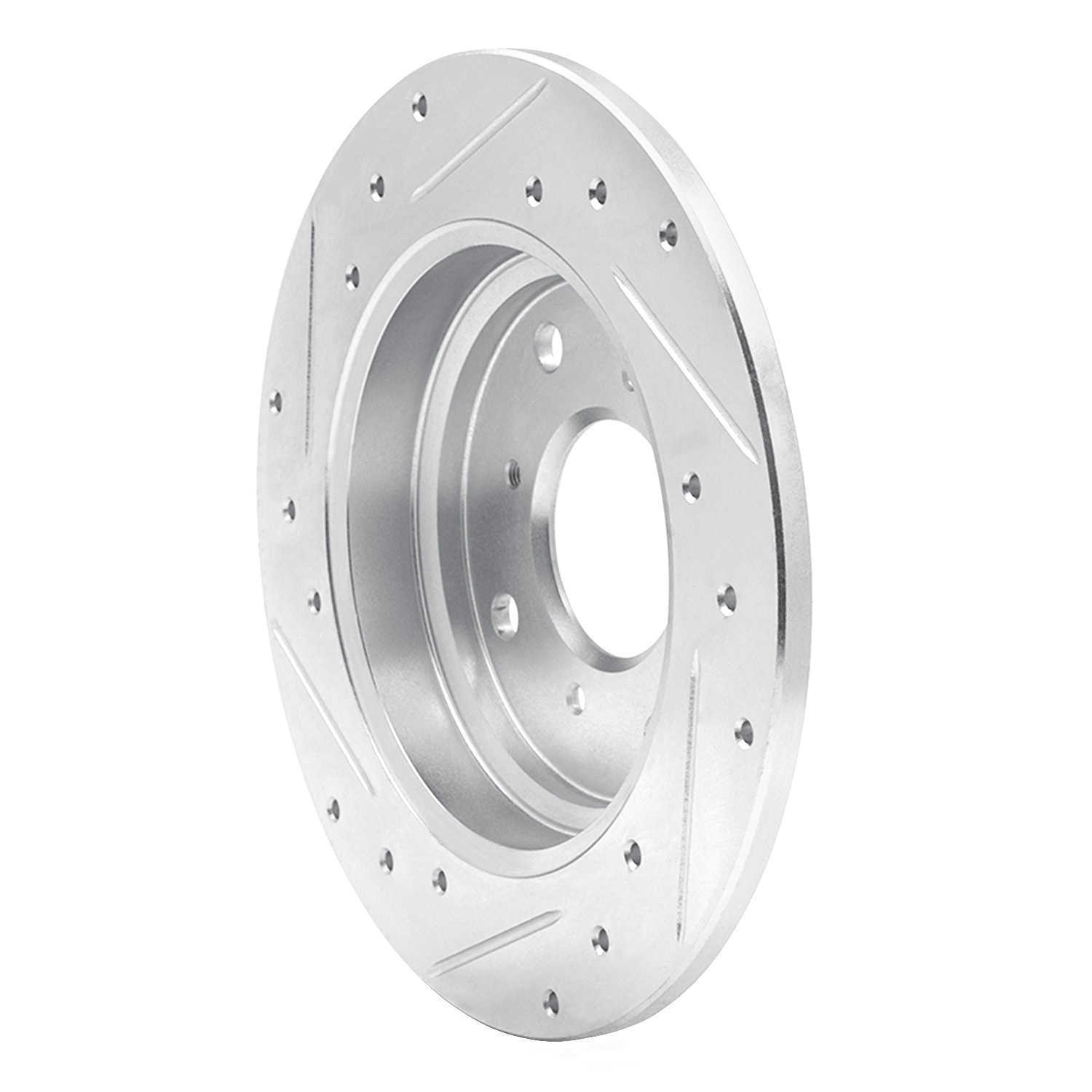 Dynamic Friction Company 631-59013R DFC Brake Rotor - Drilled And Slotted - Silver