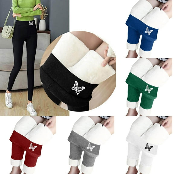 Fewfanhot Women's Sweatpants Winter Sherpa Fleece Lined Leggings for Women,High Waist Stretchy Thick Thermal Leggings