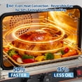 thumbnail image 3 of 22L Commercial Countertop Convection Oven – 3-Tier Toaster, Air Fryer Combo, Front Glass Door, 2400W, 2 Trays & Wire Racks, Kitchen Appliance – 0.8 cu ft, Half-Size, US Plug 1.5m, Temp 30°C-300°C, 3 of 8