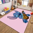 thumbnail image 4 of Alfombra de Disney con estampado de Anime para sala de estar y dormitorio, alfombra antideslizante con dibujos creativos de Lilo y Stitch para gatear para niños, 4 of 5