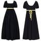 thumbnail image 5 of Vestido de fiesta de té de estilo regencia, disfraz de cosplay para mujer, manga corta, estilo vintage victoriano medieval, cintura alta, vestido de baile de Janes Austener, 5 of 5