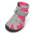 thumbnail image 3 of para a Prueba de Agua para Mascotas Antideslizantes Cálidos para Mascotas - 5 Rosa Yinane Zapatos de lluvia impermeables para mascotas, 3 of 8