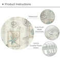 thumbnail image 3 of Vintage Nautical Shower Curtain 72Wx72H Inch Coastal Sailboat Compass Anchor Starfish Seashells Retro Sea Horse Ocean Beach with 12 Plastic Hooks Fabric Waterproof Toilet Accessories Decor, 3 of 5