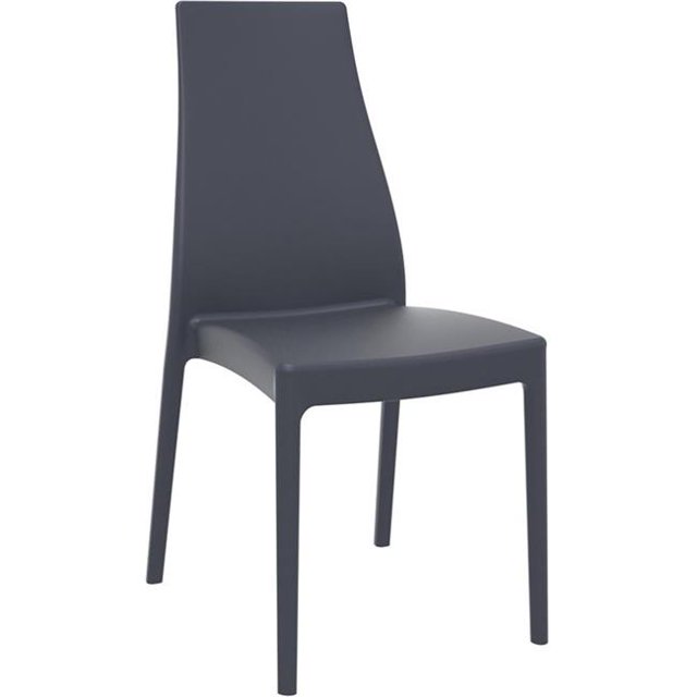 Miranda Chaise de Salle à Manger Gris Foncé - Lot de 2