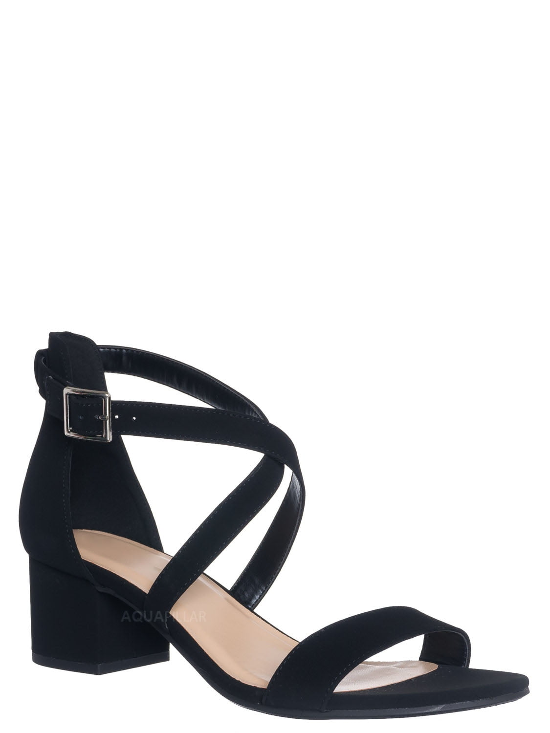 Low block heel strappy sandals hot sale