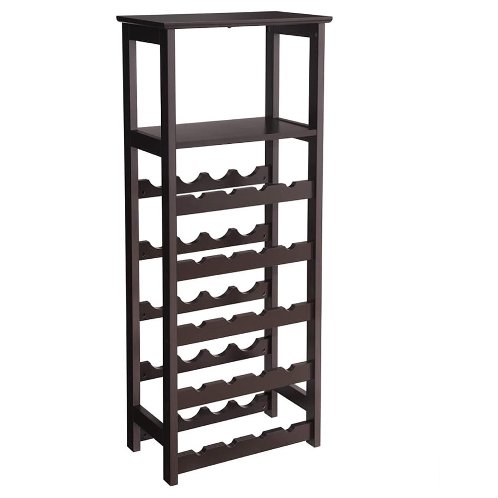 Yucurem Wooden Wine Rack Free Standing Wine Holder Display Shelves with