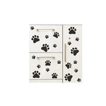 LINEL Black Vinyl Paw Print Decals Dog Cat Pawprints