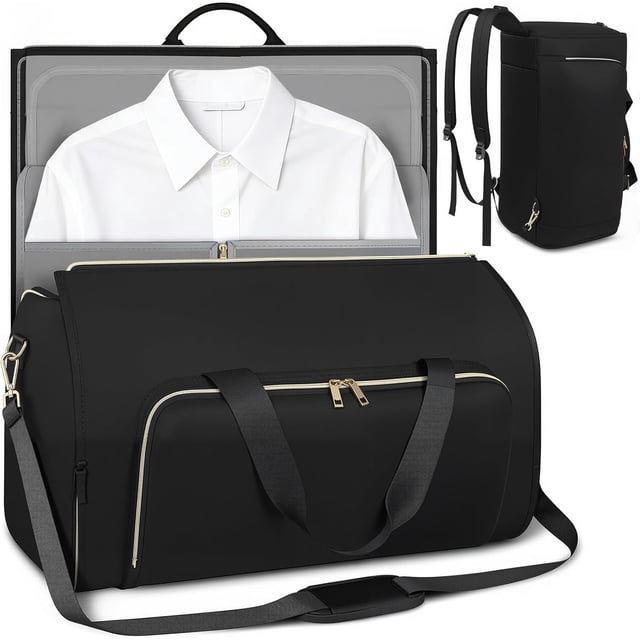 Portatrajes de Viaje, Porta Trajes para Hombre Convertible, Plegable, Impermeable y Anti-Arrugas, Colgantes Bolsa de Viaje de Negocios de Gran Capacidad con Correa, Viajes de Negocios (Nergo)