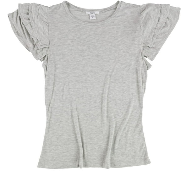 Bar Iii Womens Ruffled Basic T-Shirt