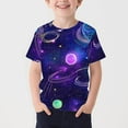 thumbnail image 2 of IVEYRTF Boys Star Print Short Sleeve T-Shirt Casual Round Neck Top for School Activities Everyday Comfort Sporty Style Shirt(Multicolor#10,5-6 Years), 2 of 5