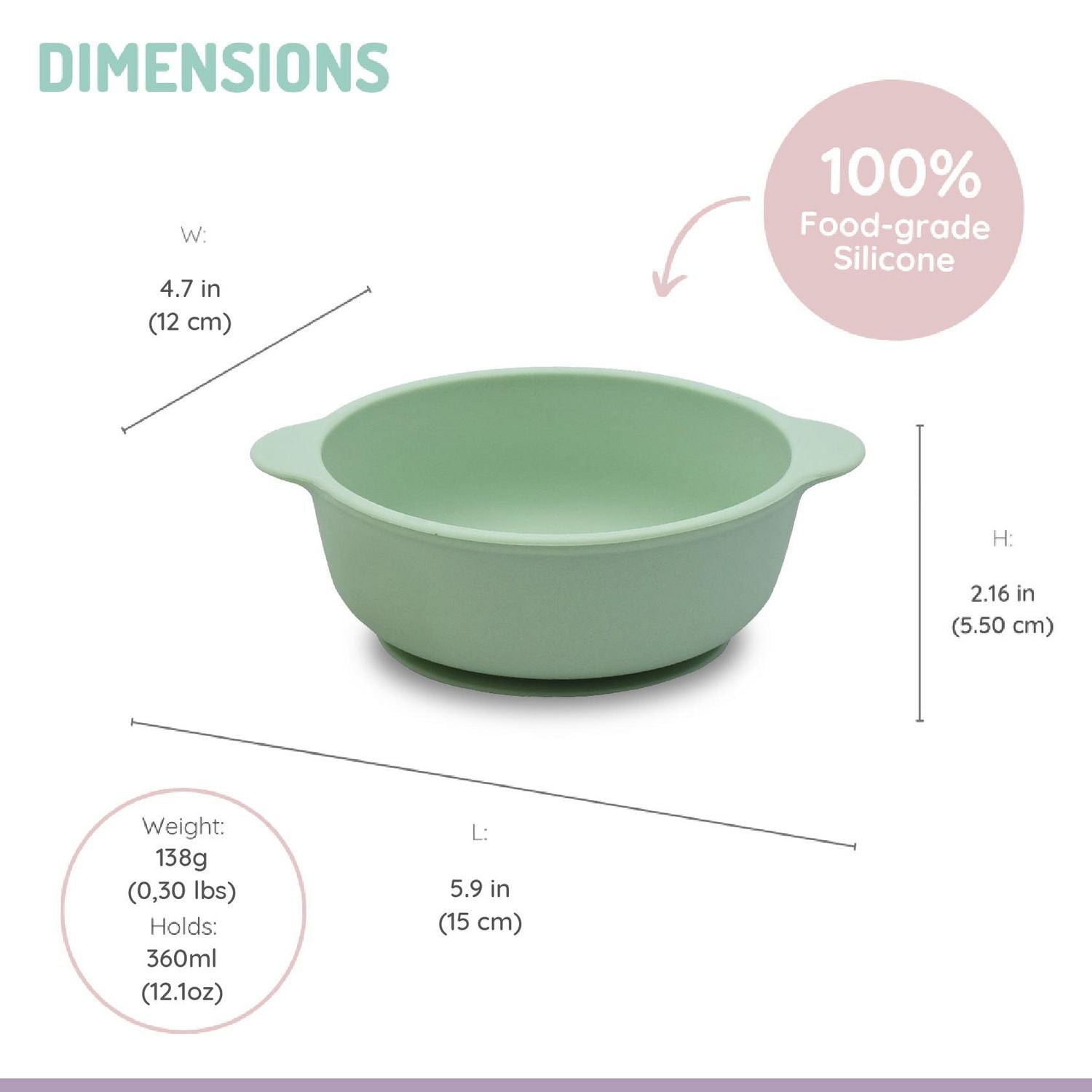Silicone Suction Bowls- 2pk, Bowls