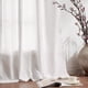 thumbnail image 2 of Cortina Jinchan de lino blanco de 100 x 240 cm para puerta corrediza de cristal, 2 of 6