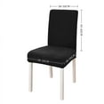 thumbnail image 4 of Amdohai Simple Chair Cover Seat and Rest In One Half Package M Chair Protective Cover Polar Fleece Material Elastic Striped Grid for Dining Hotel Home Use, 4 of 8