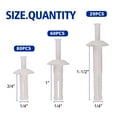 thumbnail image 2 of 1/4" x 2" Nylon Plastic Round Head Nail Drive Anchors NDARN-122, 2 of 7