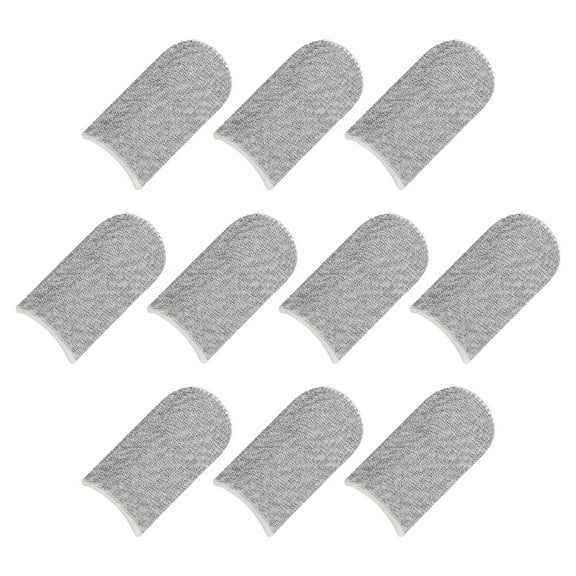 Uxcell Mobile Gaming Finger Sleeve Controller Finger Thumb Sleeve Gloves Grey/White, Copper Fiber, Pack of 30