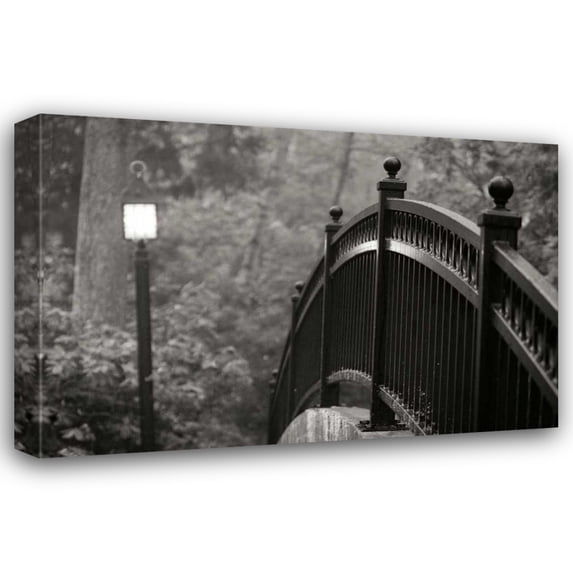 Vitaly Geyman 40x28 Gallery Wrapped Canvas Wall Art Titled - Bridge of Light I BandW