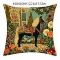 thumbnail image 3 of Hometravel Animals Series Horse Theme, Vintage Style Home Decor Pillow Cover, Equestrian Pattern Car Accessory and Office Nap Pillow, 3 of 7