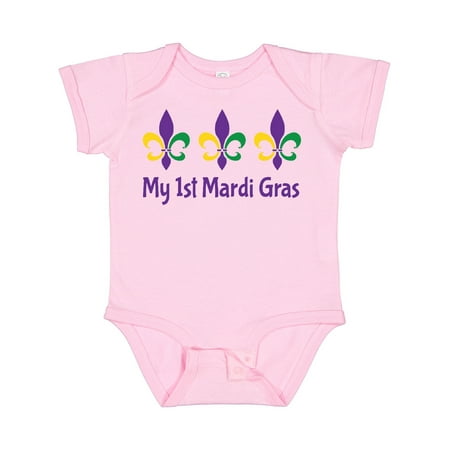 

Inktastic My 1st Mardi Gras Fleur De Lis Gift Baby Boy or Baby Girl Bodysuit