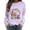 Purple, variant on Halloween Sweatshirt for Women Sweatshirt for Daily Comfort and Casual with Cutout Detail Black S