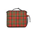 thumbnail image 3 of Red and Green Checkered Pattern Insulated Lunch Bag with Shoulder Strap and Bottle Holder,Bento School Lunch Bag Box,11x9.5x3.5 Inches, 3 of 5