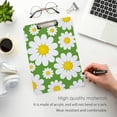 thumbnail image 4 of FMSHPON White Chamomile Flower Green Clipboard Hardboard Wood Nursing Clip Board and Pull for Standard A4 Letter 13x9 inches, 4 of 7