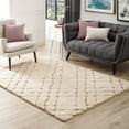 thumbnail image 2 of Modern Contemporary Urban Design Living Lounge Room Area Rug Runner Floor Carpet, Fabric, Multi Beige, 2 of 6