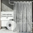 thumbnail image 4 of Waterproof Shower Curtain Liner PEVA Clear Shower Liner, 72”x72” Plastic Shower Curtain with Magnets for Bathroom, 3D Pebble Pattern, 12 Hooks, Mold & Mildew Resistant, 4 of 10