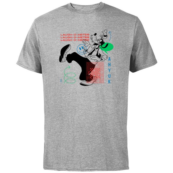 Disney Goofy Laugh-O-Meter - Short Sleeve Cotton T-Shirt for Adults - Customized-Athletic Heather