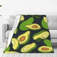 thumbnail image 1 of Balery Fresh Avocado Manta de Felpa Suave y Acogedora – Cobija de Franela Aterciopelada para Cama, Lavable y Cálida para Sofá, Mascotas, Transpirable-60"x50", 1 of 7