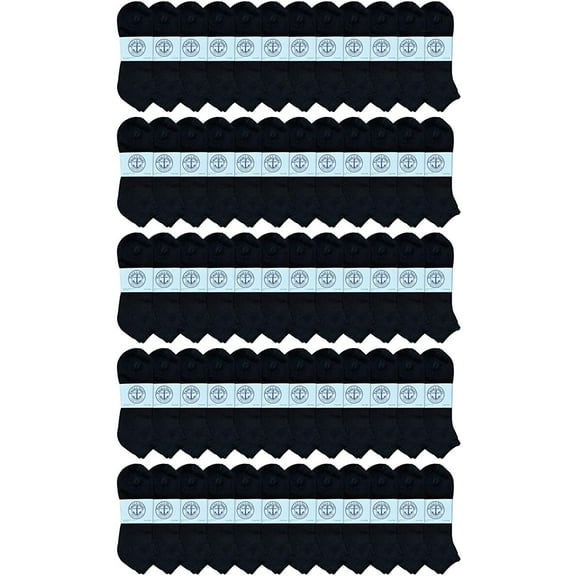 SOCKS'NBULK Mens Cotton No Show Socks, Soft Sports Socks In Bulk, King Size 13-16 (Black, 240)