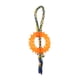 thumbnail image 1 of Juguete masticable de goma con cuerda, resistente, duradero y resistente a las mordeduras, color naranja, 1 of 9