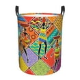 thumbnail image 2 of Goofa Dancing African Womans Printed Circular Hamper,Laundry Basket with Handles,Storage Baskets Foldable,Large Capacity Laundry Hamper-Medium, 2 of 8
