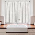 thumbnail image 2 of Ambesonne Abstract Kitchen Curtains, Nude Tones Minimal Squares, 55"x45", Beige and White, 2 of 3