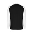 thumbnail image 4 of JSheng Women's Casual Tops Long Sleeved Color Blocked T-shirt Round Neck Lightweight Fashion Pullover Top Black XXL, 4 of 5