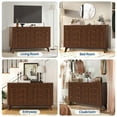 thumbnail image 7 of BouPower Fluted 9 Drawer Dresser for Bedroom,54" Wide Modern Chest of Drawers with Faux Marble Top,Wood Dresser TV Stand & Storage Organizer for Bedroom,Hallway, 7 of 7