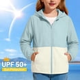 thumbnail image 2 of Posijego Boys Girls Sun Protection Jacket UPF 50+ Long Sleeve Zip up Hooded Outdoor Hiking Fishing Shirts with Pockets, 2 of 8