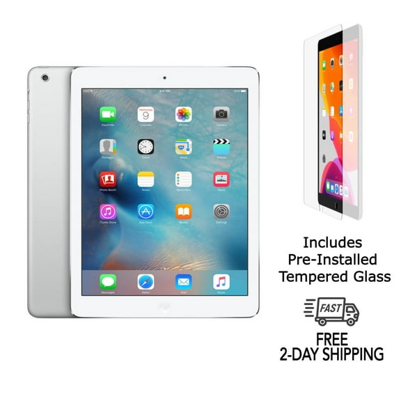 Restored Apple iPad Mini 2 A1489 (WiFi) 16GB Silver w/ Pre-Installed Tempered Glass (Refurbished)