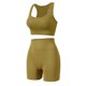 thumbnail image 1 of Gibobby Conjunto de entrenamiento para mujer Conjunto de sujetador deportivo acolchado para yoga y fitness para mujer, chaleco cómodo inalámbrico a de golpes (Amarillo,XL), 1 of 4