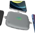 thumbnail image 2 of Rush Charge Universe 3 in 1 Portable Charger – 3300mah, 2.4A High-Speed Fast Charging Compatible with iPhone and Android Lightning, Type C, Micro-USB Charges 3 Devices at a Time Pre-Charged RC33 Grey, 2 of 6