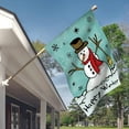 thumbnail image 6 of Happy Snowman Primitive Winter Yard Flag Double Sided Decorative Let it Snow House Flag 28x40 Inch, 6 of 6