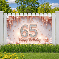 thumbnail image 3 of Elegant Design Birthday Banner Decorative Pattern 65th Celebration for Milestone Event Party Decoration Indoor Use, 3 of 9