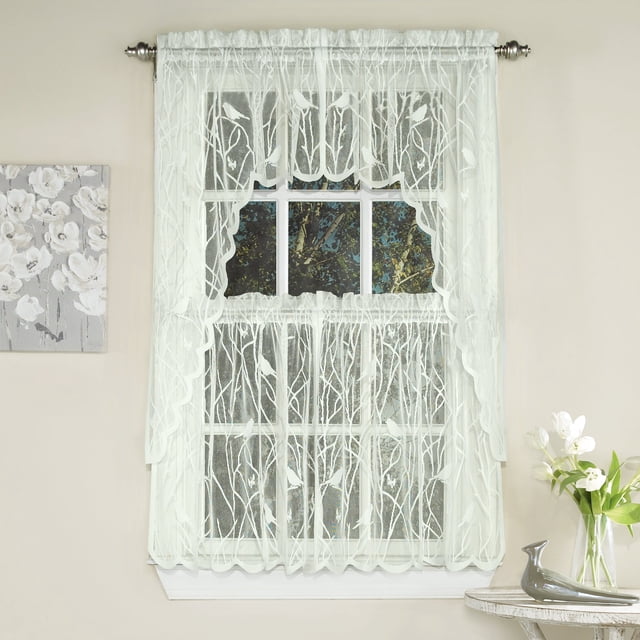 Juego de cortinas de cocina Sweet Home Collection, 5 piezas, Songbird