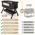 thumbnail image 5 of Baby Bassinet, Adjustable Baby Bedside Sleeper Bassinet with 360°Wheel, Baby Cradle for Infant,0-6 Months, 5 of 8