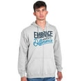 thumbnail image 2 of Autism Awareness Zipper Sweat Shirt Zip Sweatshirt Embrace Difference Autistic Speaks Walk, 2 of 2
