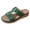 Green, variant on Rokment Women's Platform Wedge Slip on Walking Sandals 2026 Summer Vintage Casual Leather Buckles Open Toe Chunky Mid Heel Dress Slides for Woman Beach Green Size 6
